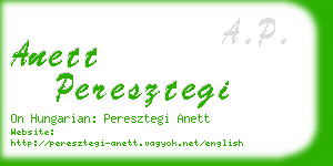 anett peresztegi business card